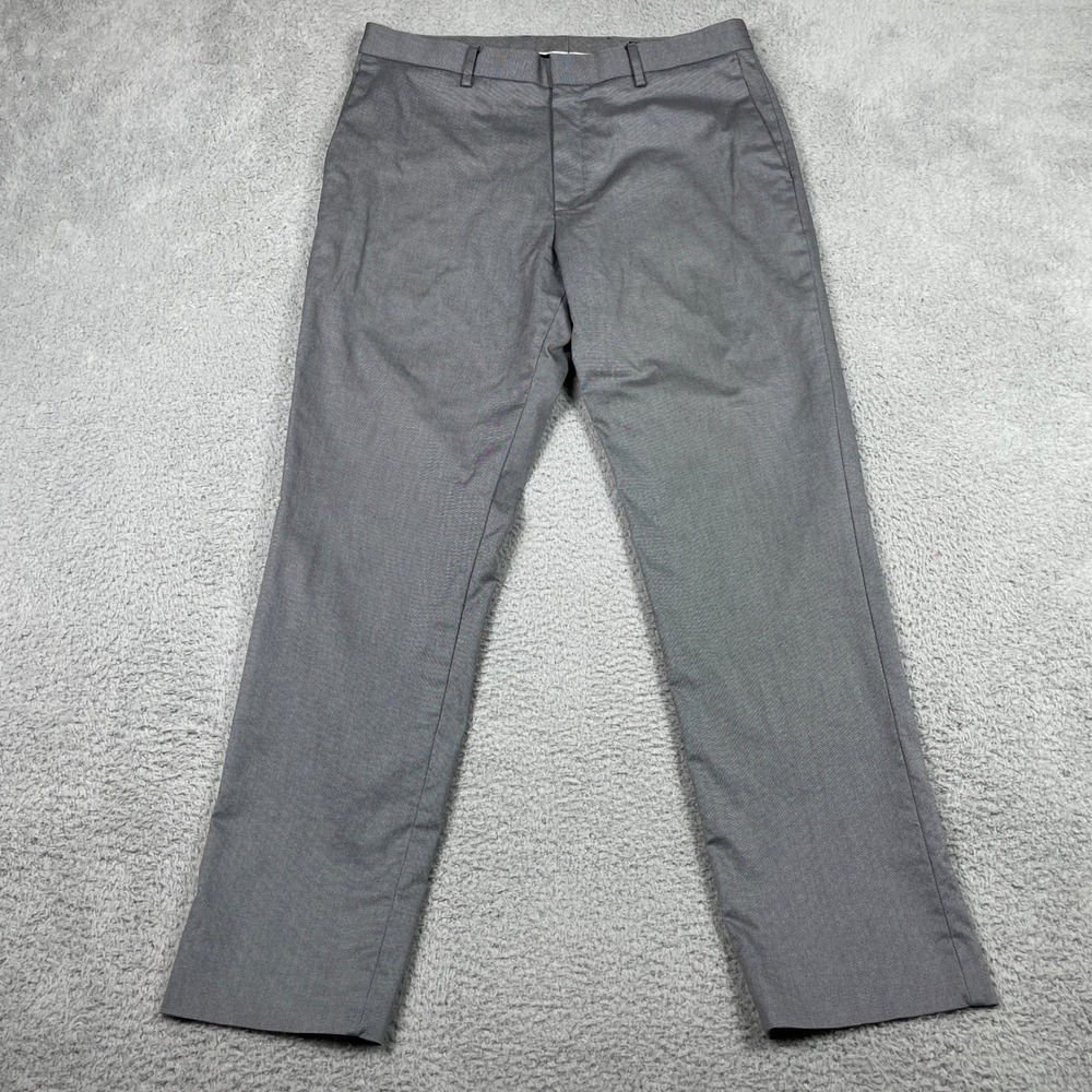 Banana Republic Standard Fit Dress Pants Mens 33x32 (Fits 33x31) Grey Stretch